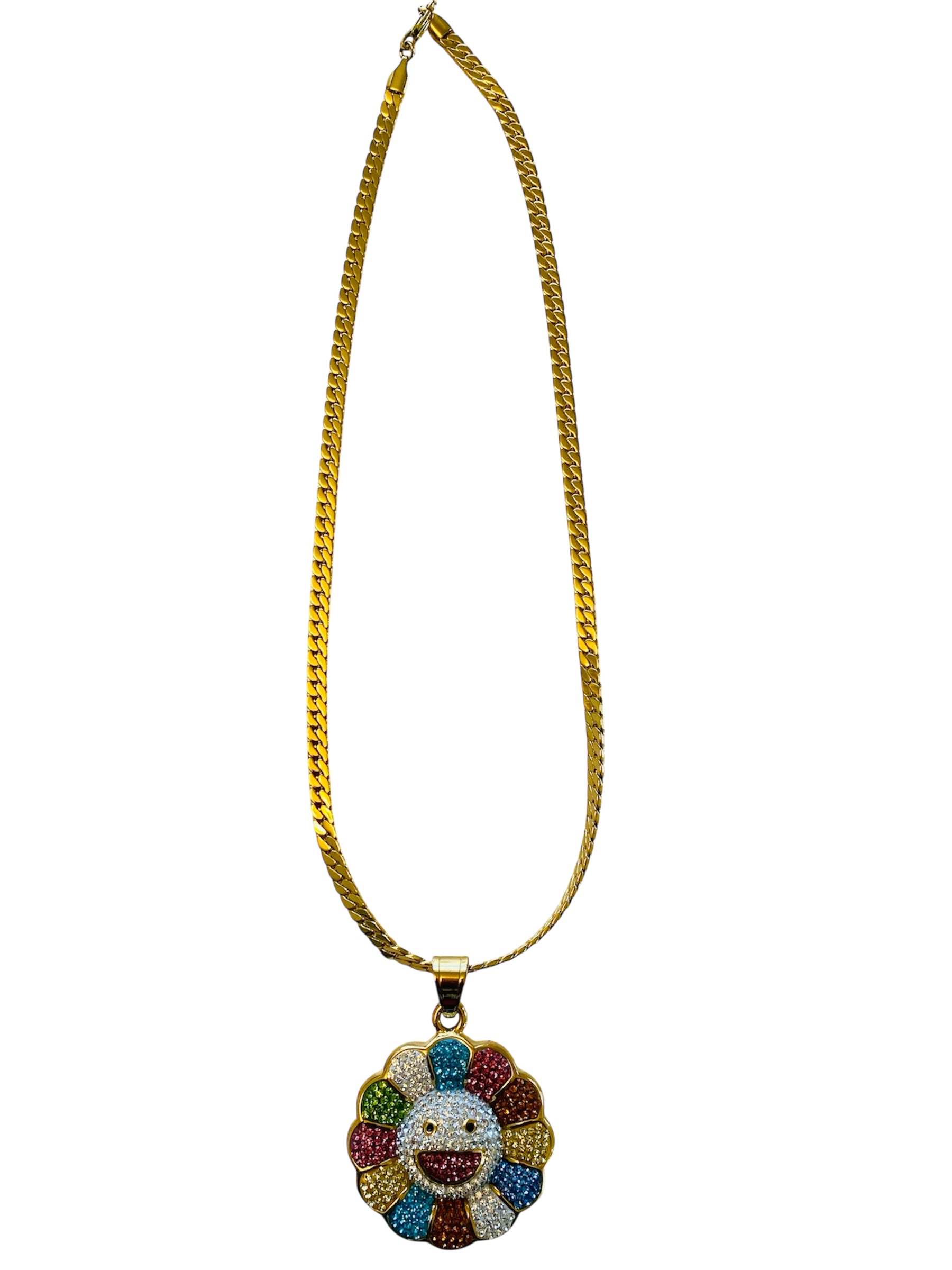 Daisy Rainbow Necklace Gold