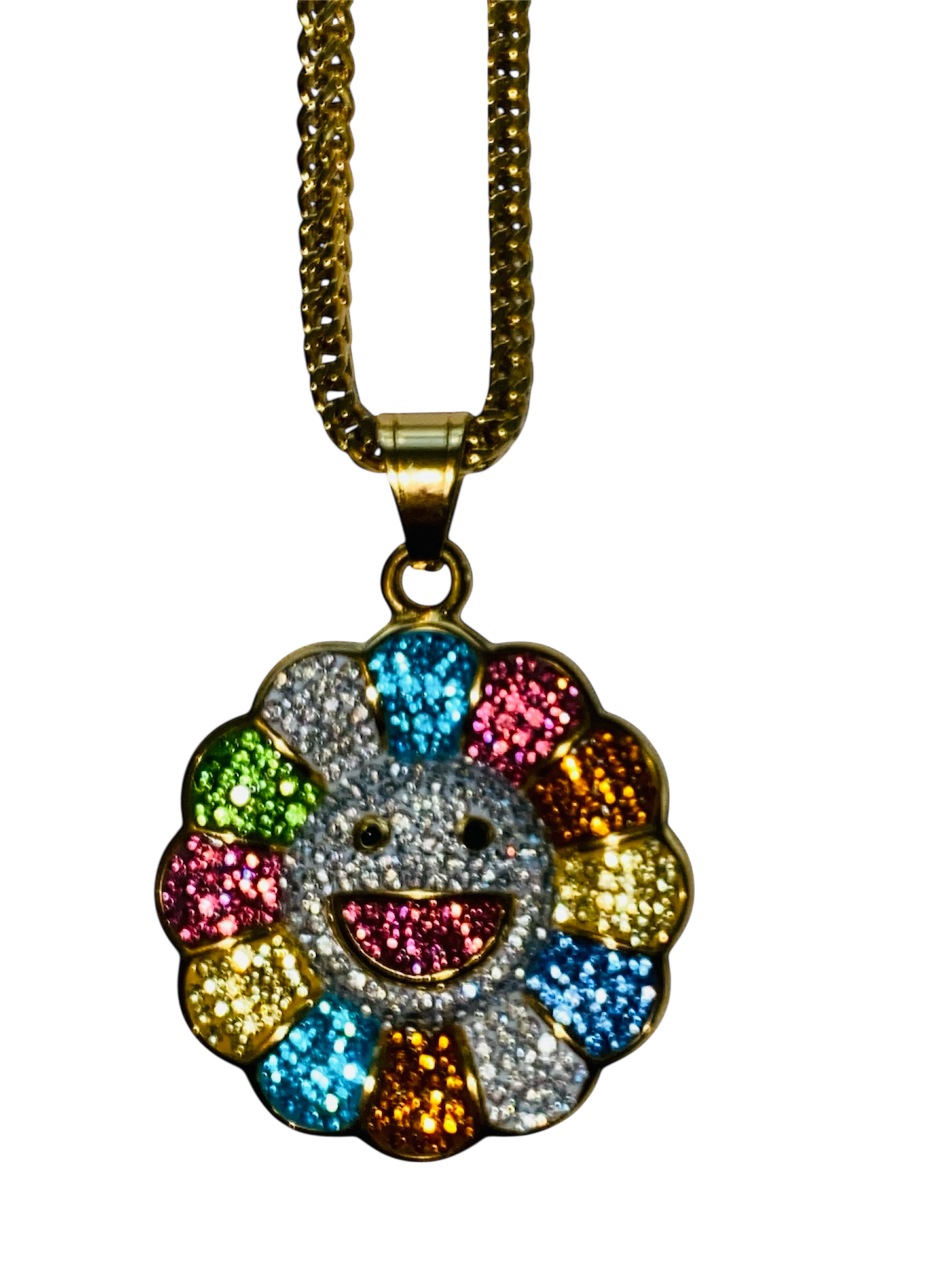 Daisy Rainbow Necklace Gold