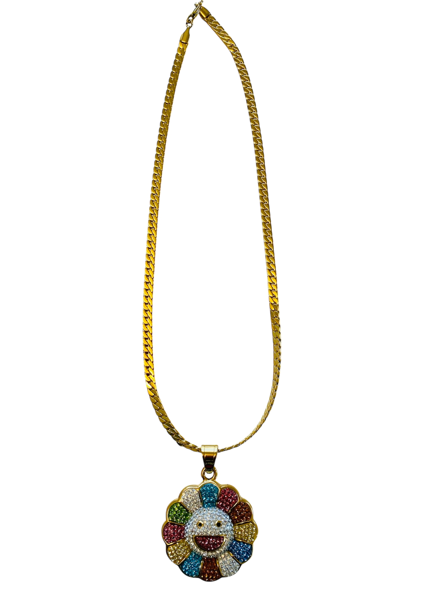 Daisy Rainbow Necklace Gold