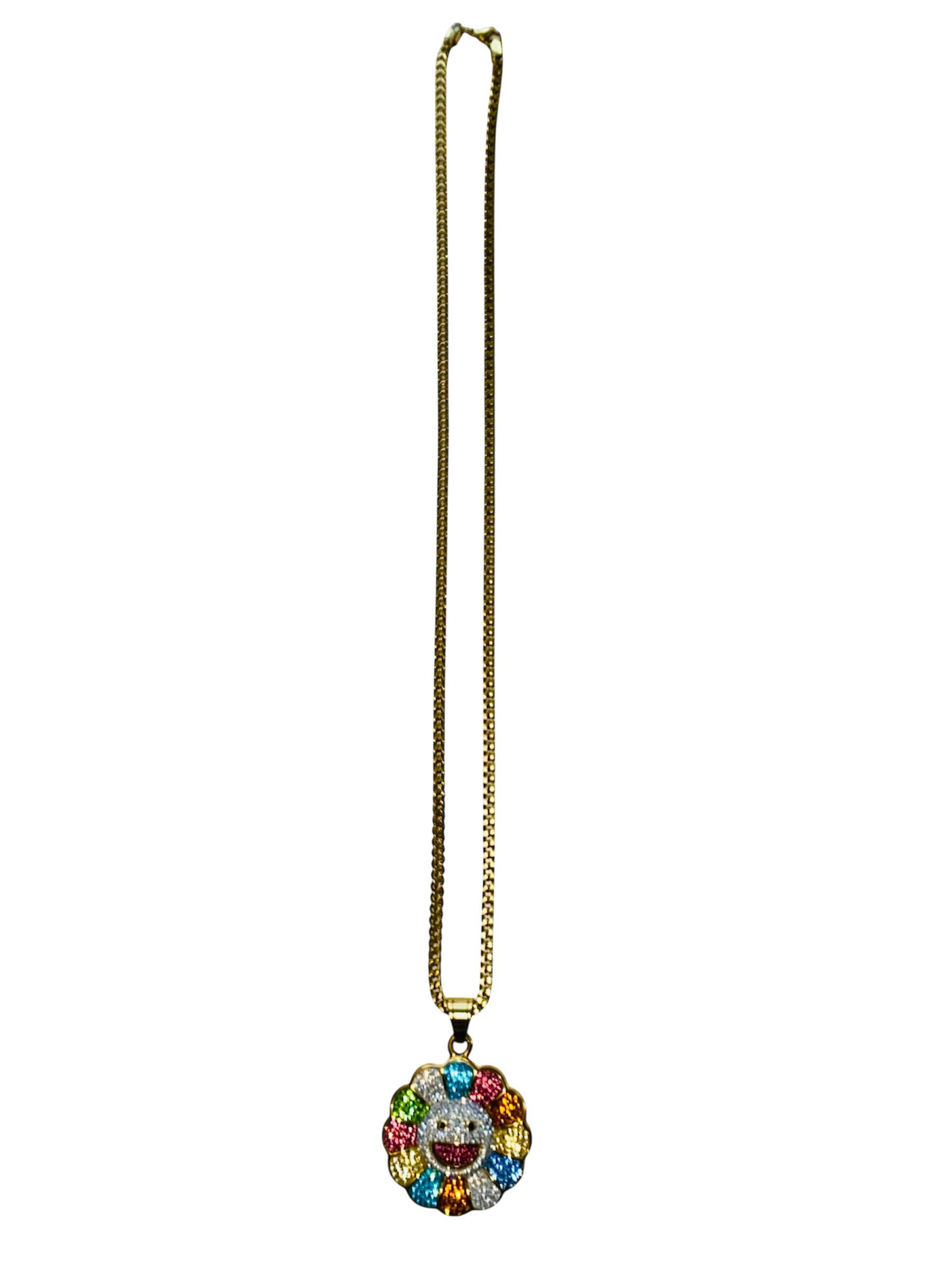 Daisy Rainbow Necklace Gold