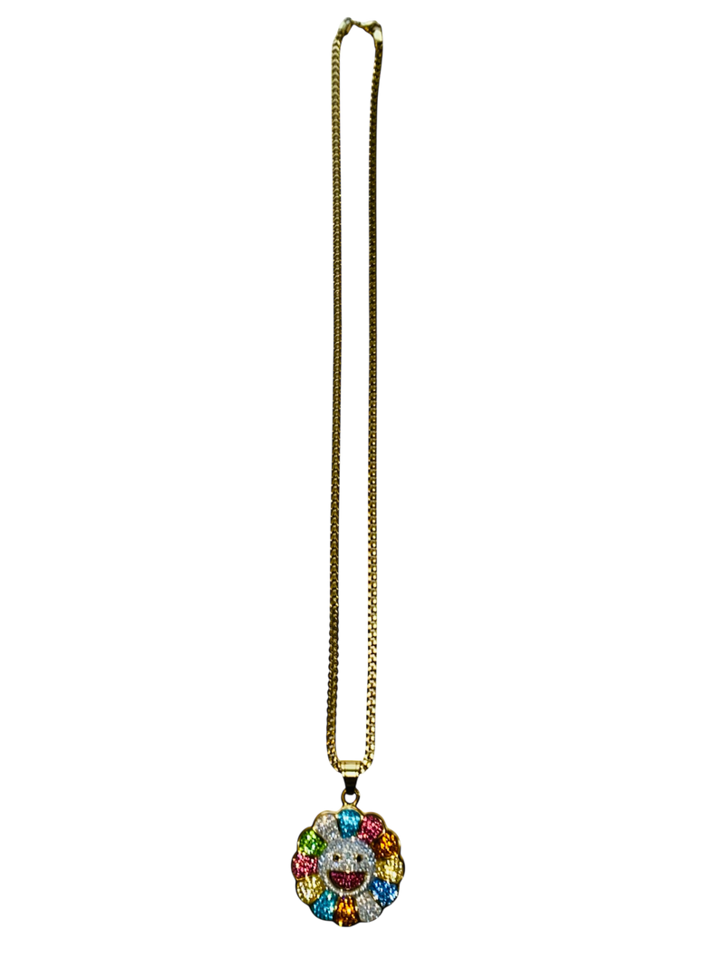 Daisy Rainbow Necklace Gold