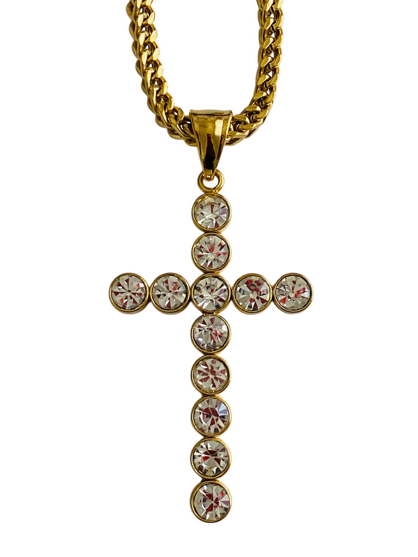 Stud Cross Necklace