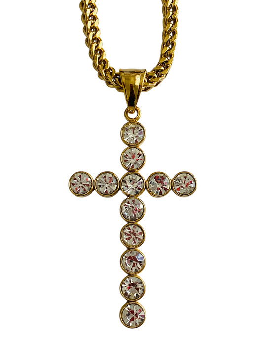 Stud Cross Necklace