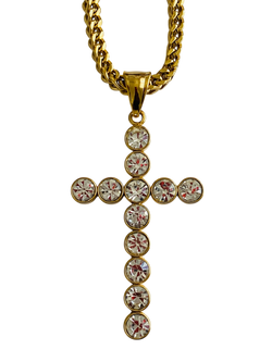Stud Cross Necklace