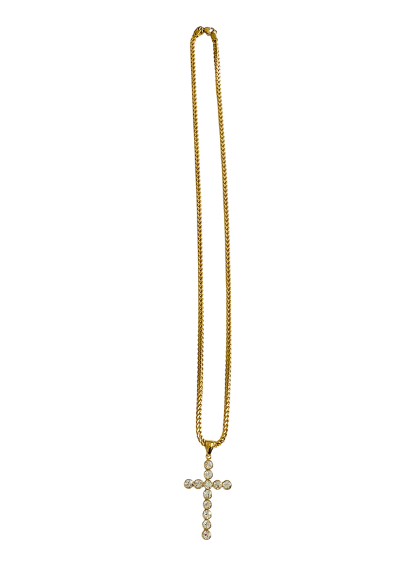 Stud Cross Necklace