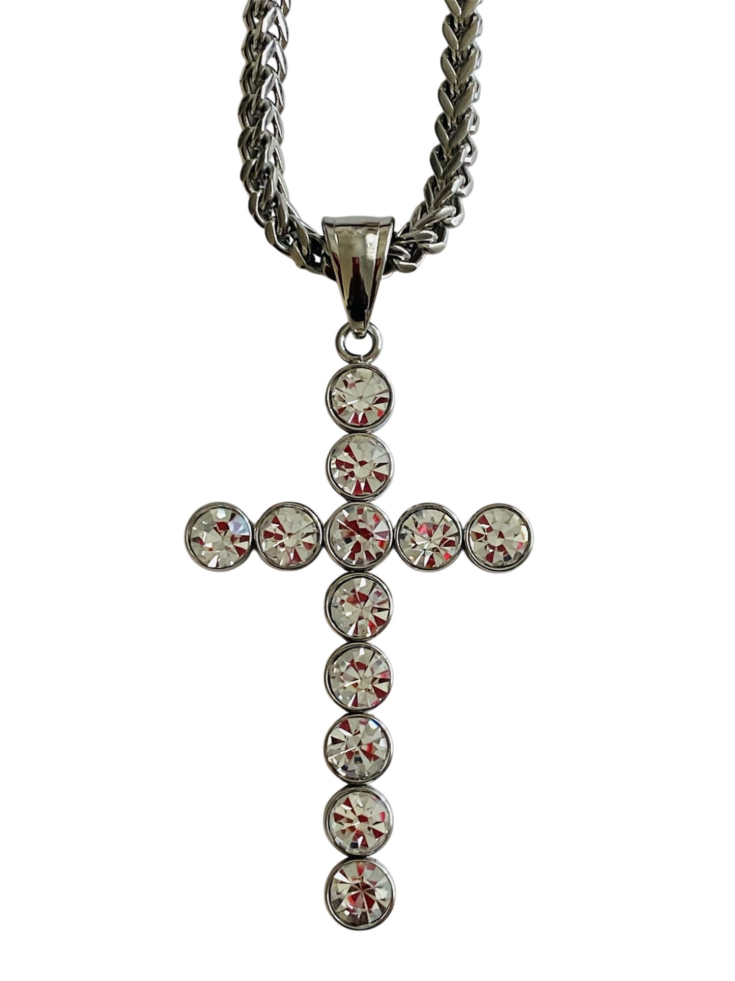 Stud Cross Necklace