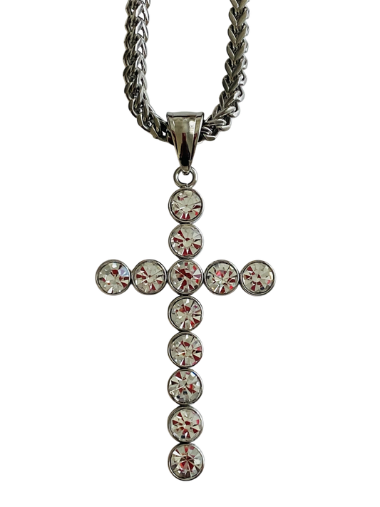 Stud Cross Necklace