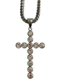 Stud Cross Necklace