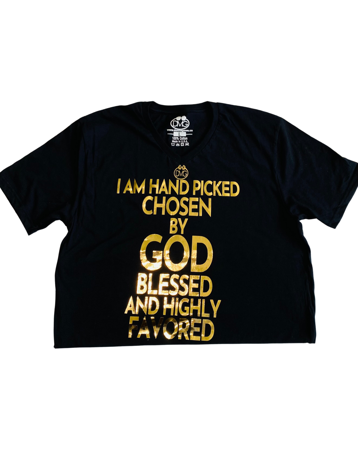 Gold Black T Shirt Hand Picked Donna M Gowe Dmg 