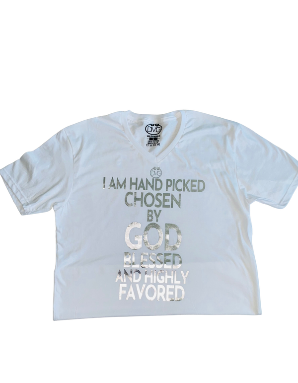 SILVER WHITE T-SHIRT HAND PICKED